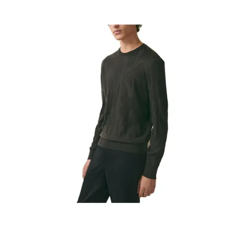 HERMES Мужские черные свитеры