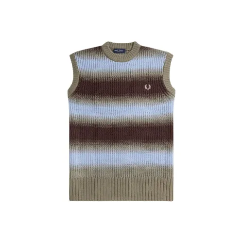 FRED PERRY Полосатый Открыто KNIT Майка Мужской Многоцветный