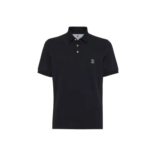 Brunello Cucinelli Черное Мужское Поло