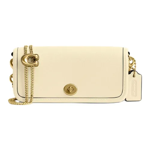 COACH Dinky Кожа Сумка через плечо Сумка на плечо Мини Женская Желтая