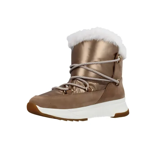 GEOX Falena Термические противоскользящие короткие снегоботинки женские коричневые
