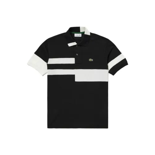 LACOSTE Collaboration Мужская Поло Рубашка Черного Цвета