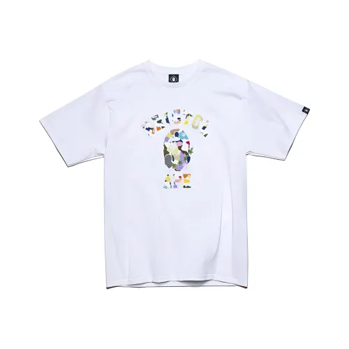 A BATHING APE Голова Series T Рубашка Мужская Белая