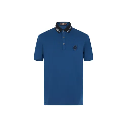 Cavalli Class Поло Мужское Темно-Озёрный Синий
