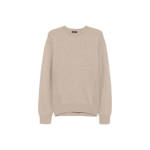 Ermenegildo Zegna Бежевый Мужской Кашемировые Свитера