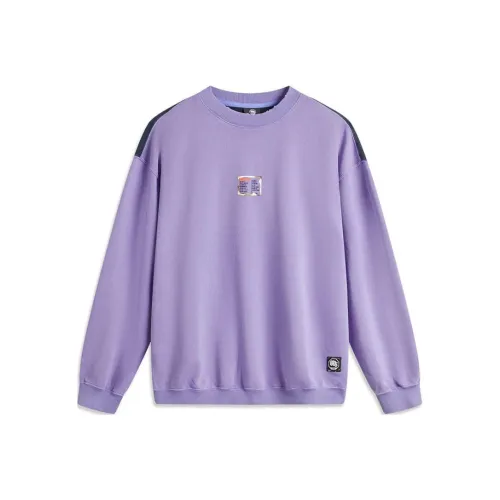 LINING Badfive Толстовка Мужская Флуоресцентная Звездная Фиолетовая Темно-Морская Синий