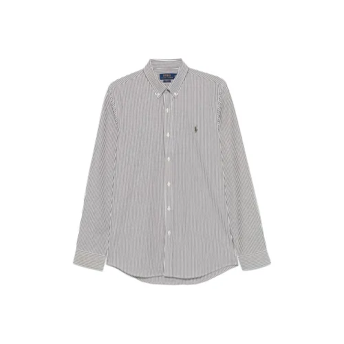 Polo Ralph Lauren FW24 Рубашка Мужская Белая Зеленая