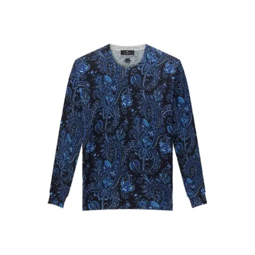 ETRO Синий Мужской Кашемировый Свитер