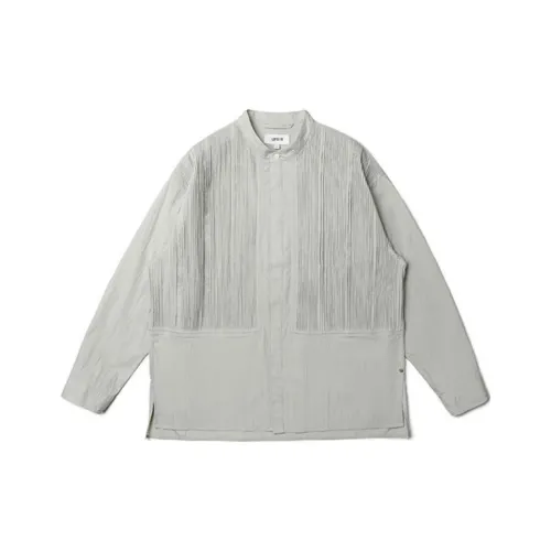 UPXIW Светло-серые мужские рубашки