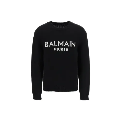 BALMAIN Черные Мужские Свитера