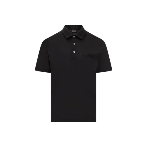 Ermenegildo Zegna Черная мужская поло