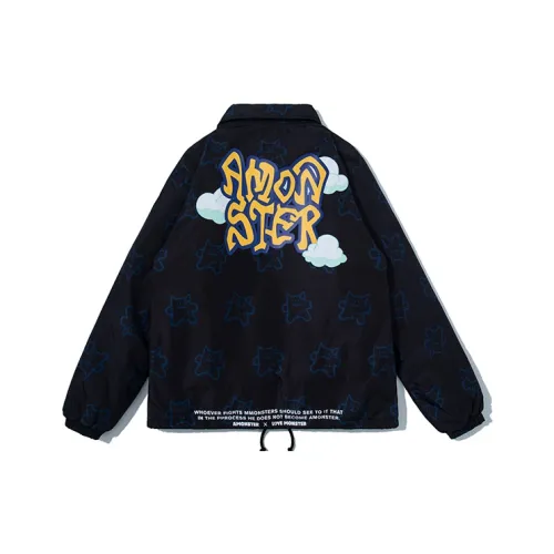 AMONSTER x AMENGXIAOGUAISHOU Куртка Унисекс Темно-синий