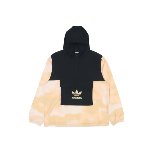 Adidas Originals Ветровка Мужская Черная Коричневая Многоцветная