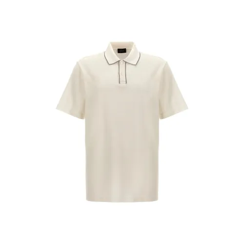 Brioni Белая Мужская Рубашка Поло