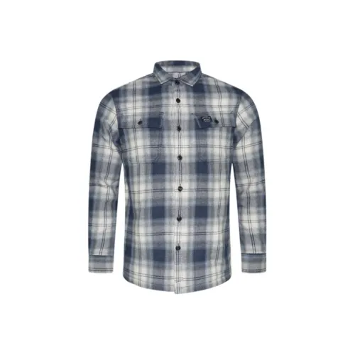 SUPERDRY Темно-синие мужские рубашки