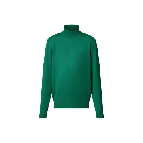 LOUIS VUITTON FW24 Кашемировый свитер мужской зеленый