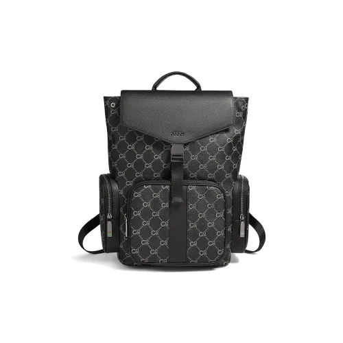 COOGI Рюкзак из синтетической кожи мужской черный серый