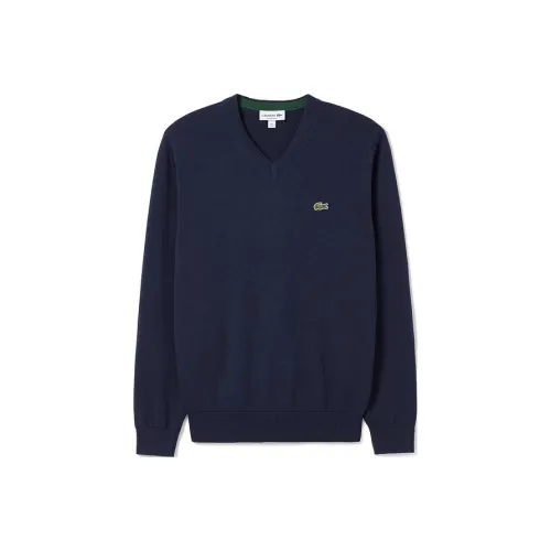 LACOSTE Темно-синий синий мужской трикотаж