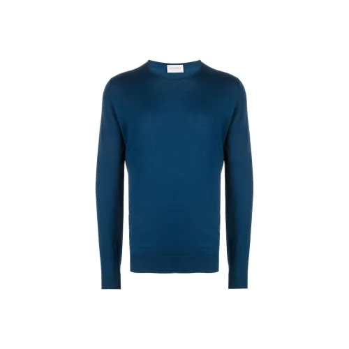 JOHN SMEDLEY Men's Blue Sweaters JOHN SMEDLEY Мужские Синие Свитера