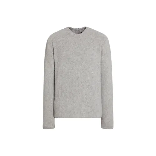 Zegna Кашемир Свитер Мужской Светлый Фотиния Серый