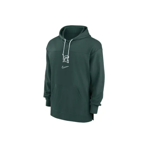 Nike Dri Fit COLLEGE Michigan State Spartans Sideline Jersey Sweatshirt Men's Green