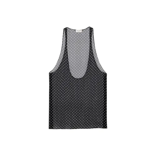 SAINT LAURENT Топ без рукавов Мужской Черный