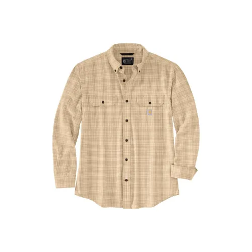 Carhartt 106355 Свободный крой MIDWEIGHT Шамбре Длинный рукав Клетчатая рубашка Свободный крой Мужская