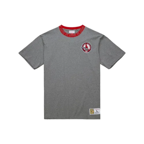 MITCHELL NESS x MLB Base Logo T-Shirt Мужская Серого цвета