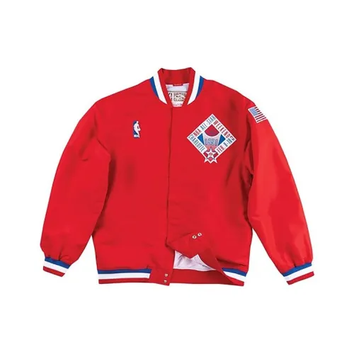 Mitchell Ness Красный Унисекс Куртки