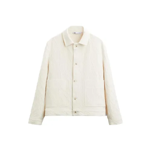 ZARA Белый Мужской Трикотаж