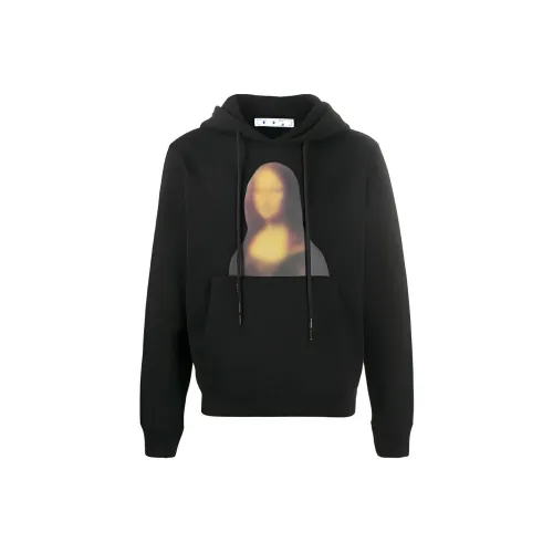 Off Белый Mona Lisa series Черный мужской Свитшоты