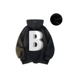 Чёрный Белый B (с флисовой подкладкой)