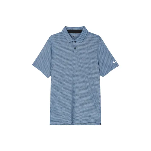 Мужское поло Nike темно-синего цвета