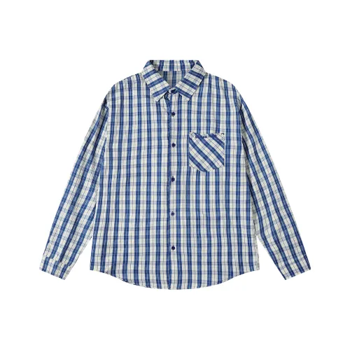 GEOFFREY B. SMALL Рубашка Унисекс Синяя Клетка