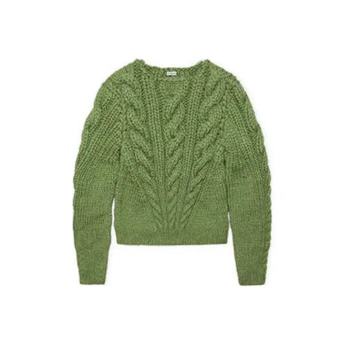 LOEWE FW24 Кашемир Свитер Мужской Яблоко Зеленый Цвет