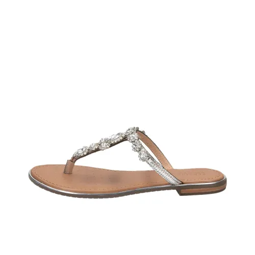 GEOX Шлепанцы Серебристые Женские