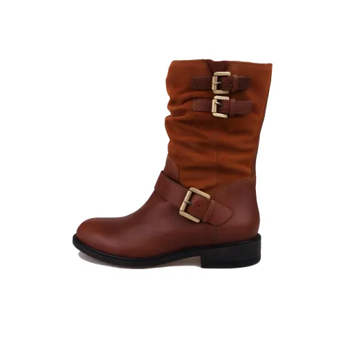 GEOX Женские высокие сапоги коричневого цвета