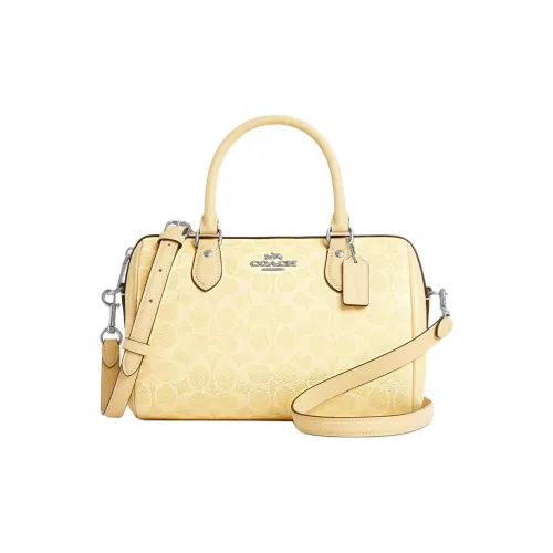 COACH Rowan Покрытый холст Сумка Средний Женский Желтый