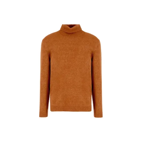 GIORGIO ARMANI Vicuña Водолазка JUMPER Из Vicuña и Шелка Плюшевый Свитер Мужской Коричневый