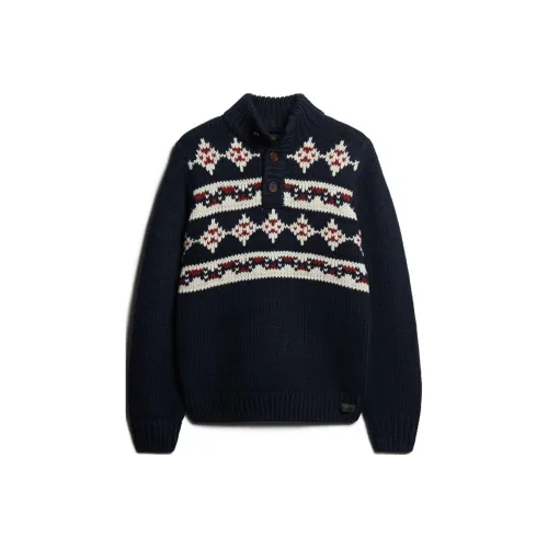 SUPERDRY Свитер Мужской Морской Синий