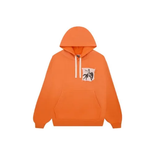 Sp5der Orange Men's Hoodies