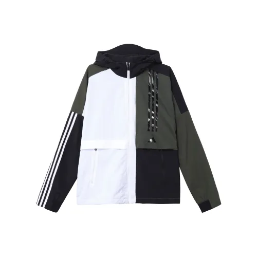 Adidas Colorblock Белый Мужской Куртки