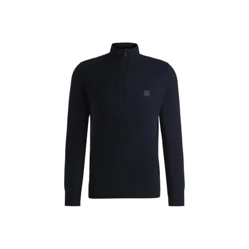 Hugo Boss Темно-синие мужские свитеры