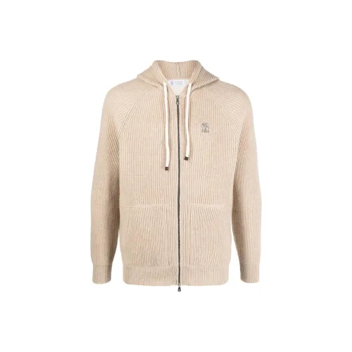 BRUNELLO CUCINELLI Бежевый Мужской Кашемировые Свитера