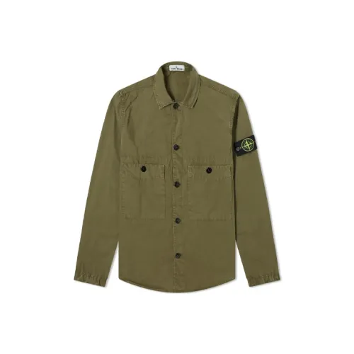 Stone Island Оливково-зеленый Мужские Куртки