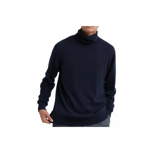 UNIQLO Темно-синие мужские свитеры