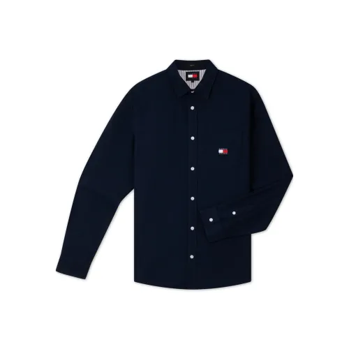 Tommy Hilfiger Рубашка Мужская Красная Белая Темно-синяя Синий и Многоцветная