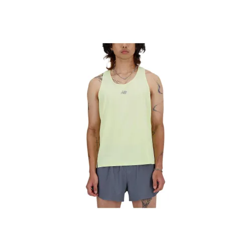New Balance Athletics Гонки Singlet Бег Майка Мужская Желтая