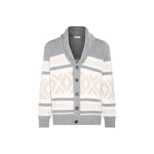 BRUNELLO CUCINELLI Многоцветные Мужские Свитера