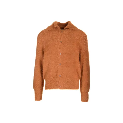 DRIES VAN NOTEN Коричневый Мужской Трикотаж